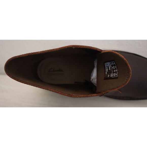 Clarks 26034135 Men's Sz 10.5M Dark Brown Leather Bushacre 2 Chukka Boots - Picture 8 of 15